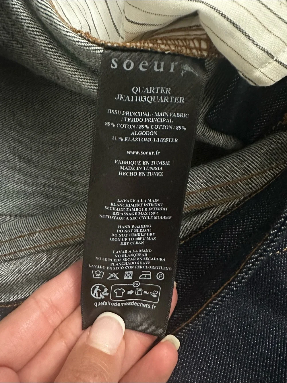 soeur Dark Indigo Relaxed Straight Jeans